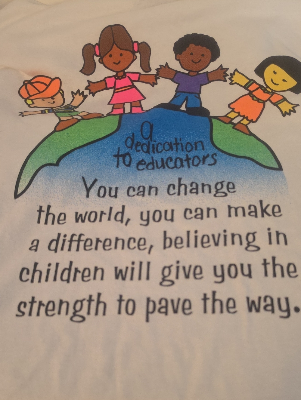 Dedication to Educators' Graphic Tee - White
